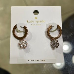 Kate spade rose gold drop earrings floral